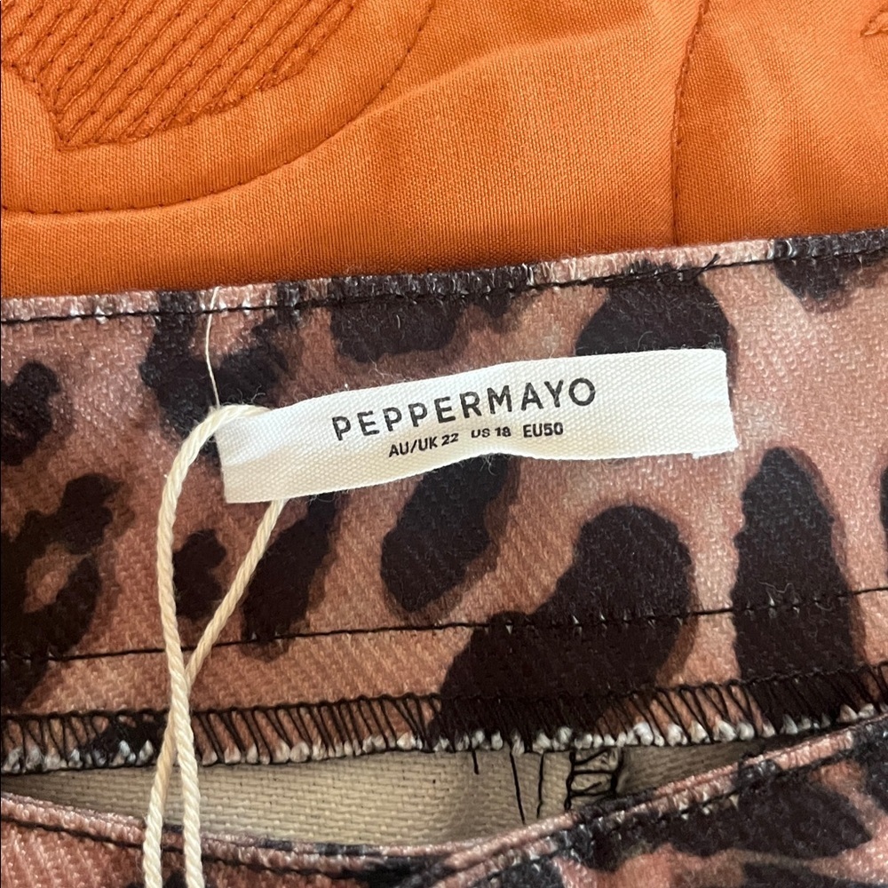 Peppermayo Greedy Animal Print Cargo Pants, size 18 - Picture 5 of 11